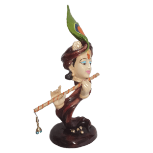 Curved Pankh Krishan Colourful Idol, H-33 cm