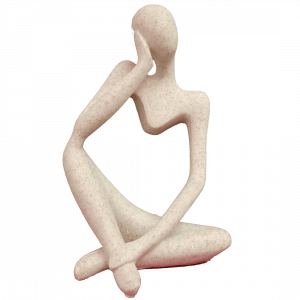 Creative Thinker Lady Sculpture Figurines Office Home Decor H- 25 cm