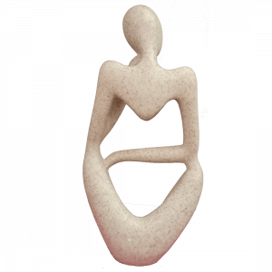 Thinker Lady Sculpture Figurines Office Home Decor H- 22.5 cm