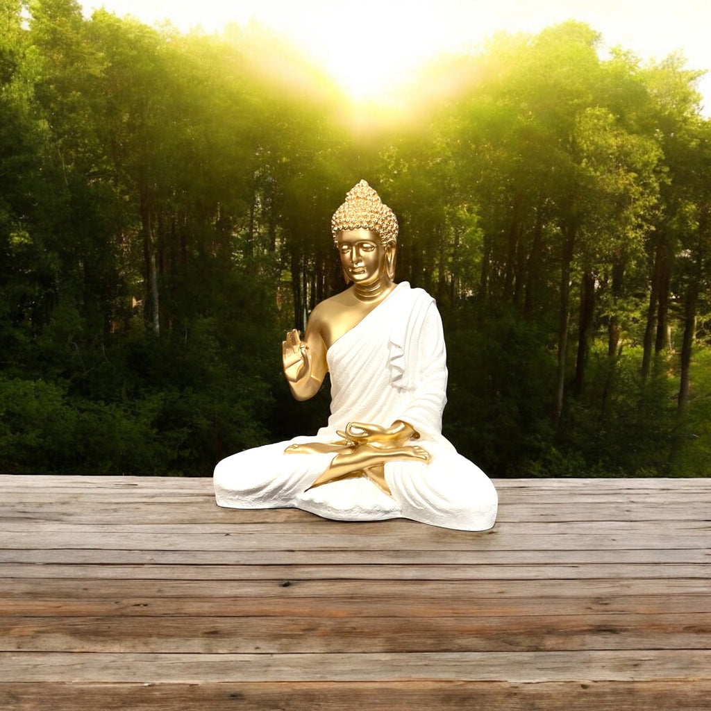 Meditating Buddha Mudra Showpiece Home décor Idol H- 14.5 Inches