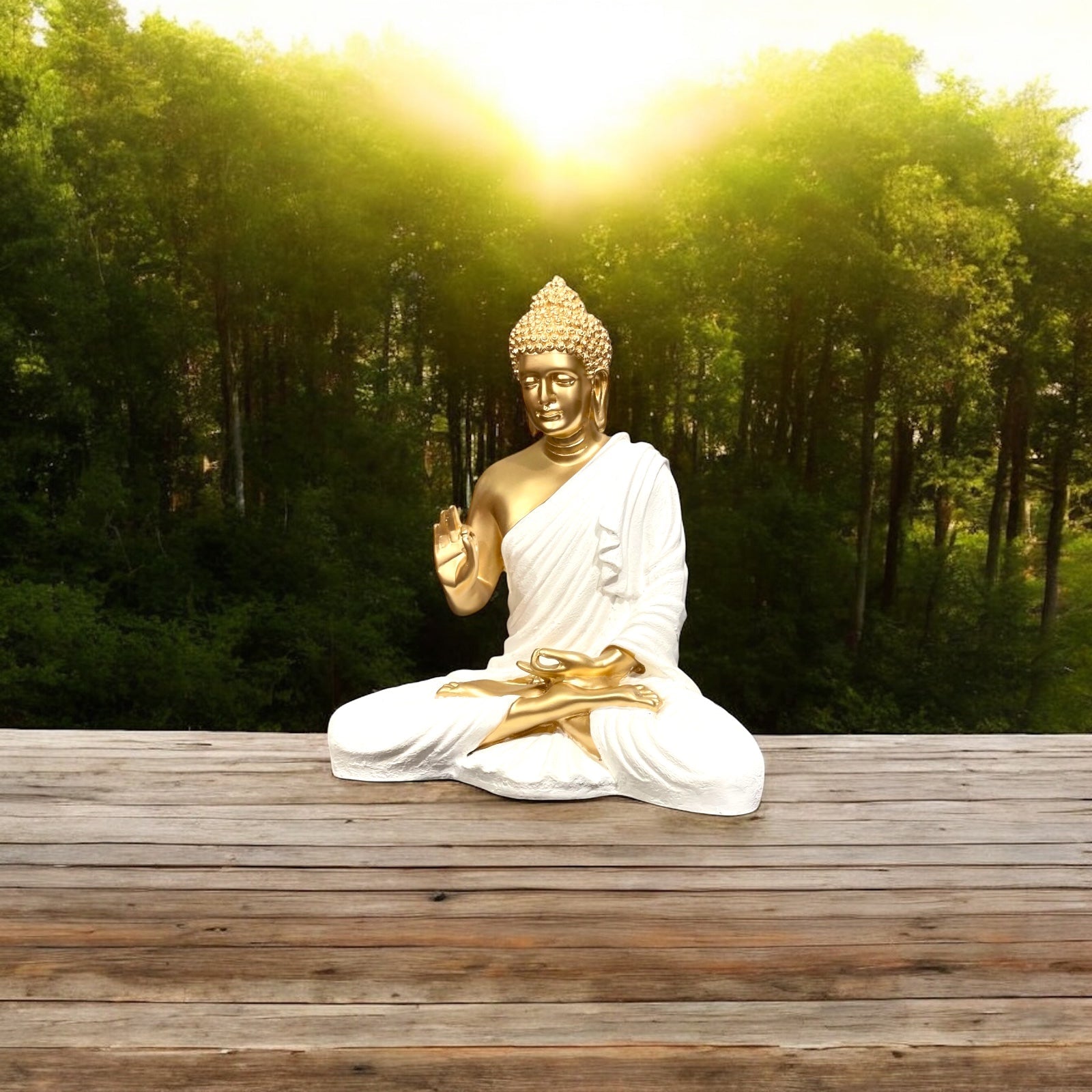 Meditating Buddha Mudra Showpiece Home décor Idol H- 14.5 Inches