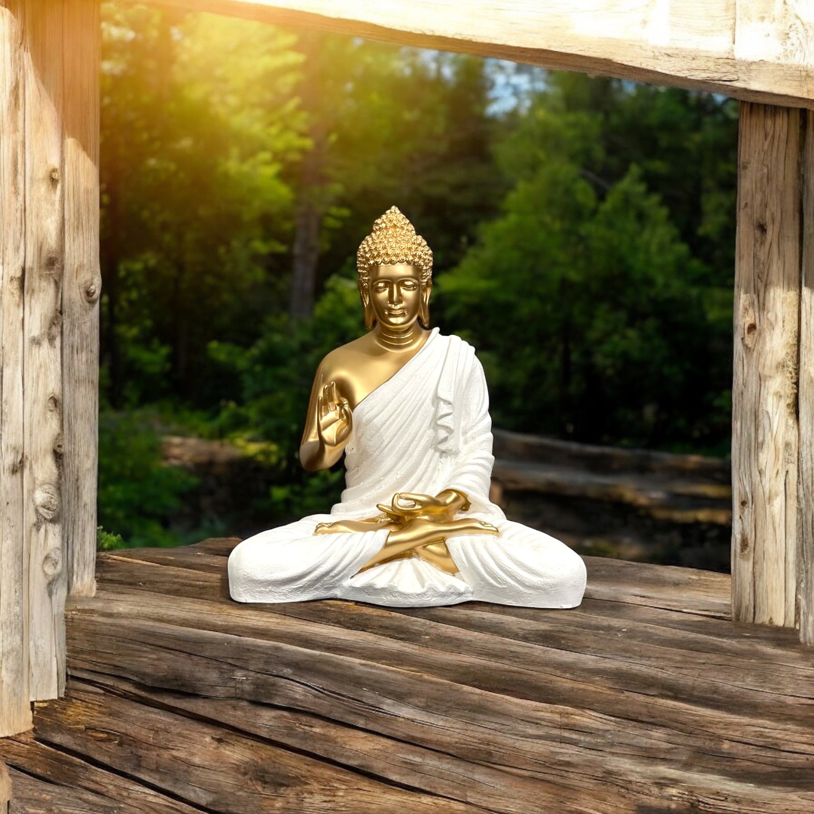 Meditating Buddha Mudra Showpiece Home décor Idol H- 14.5 Inches