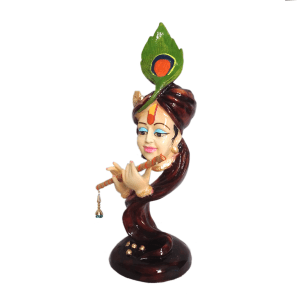 Curved Pankh Krishan Colourful Idol, H-33 cm