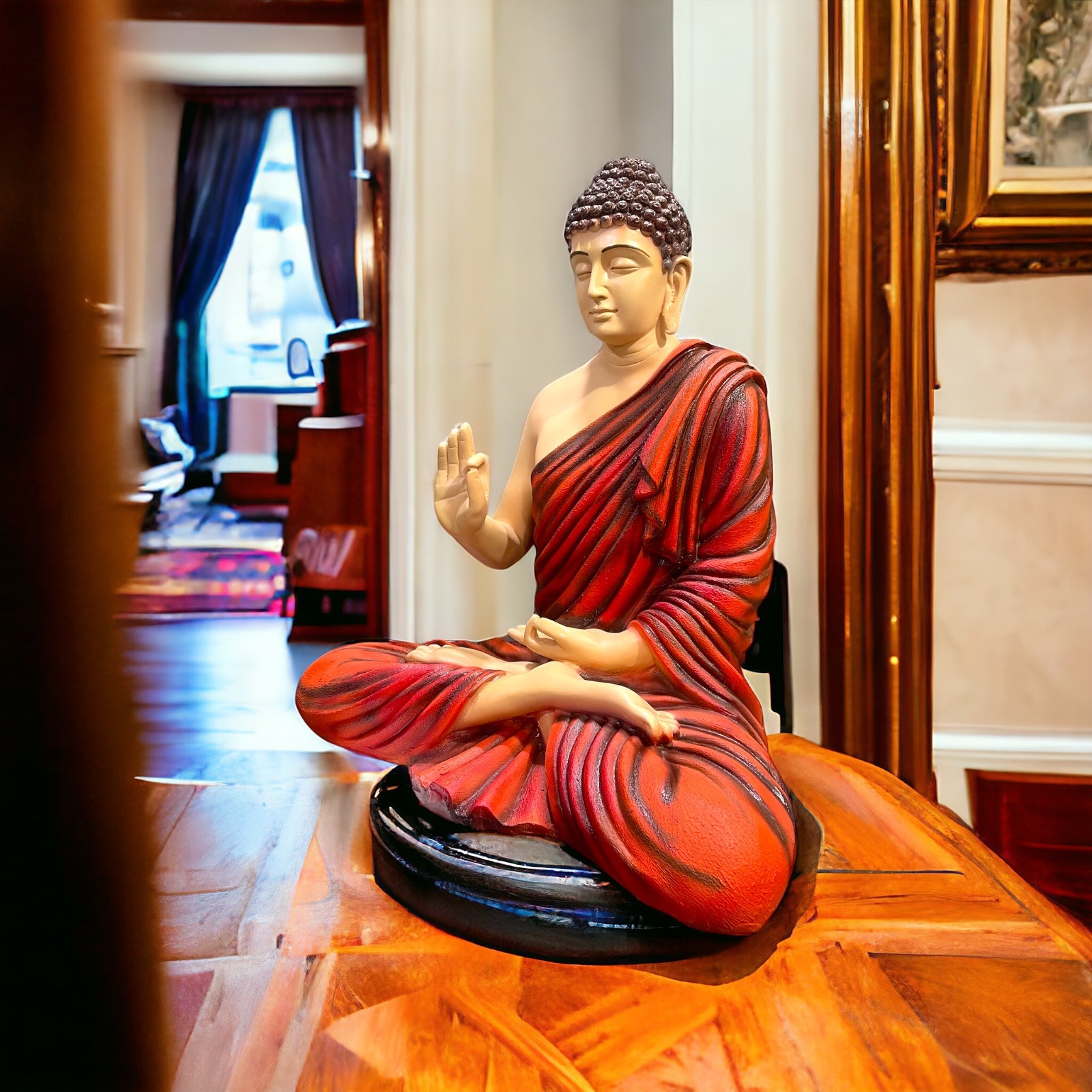 Handcrafted Meditating Buddha Statue Height 22 Inches