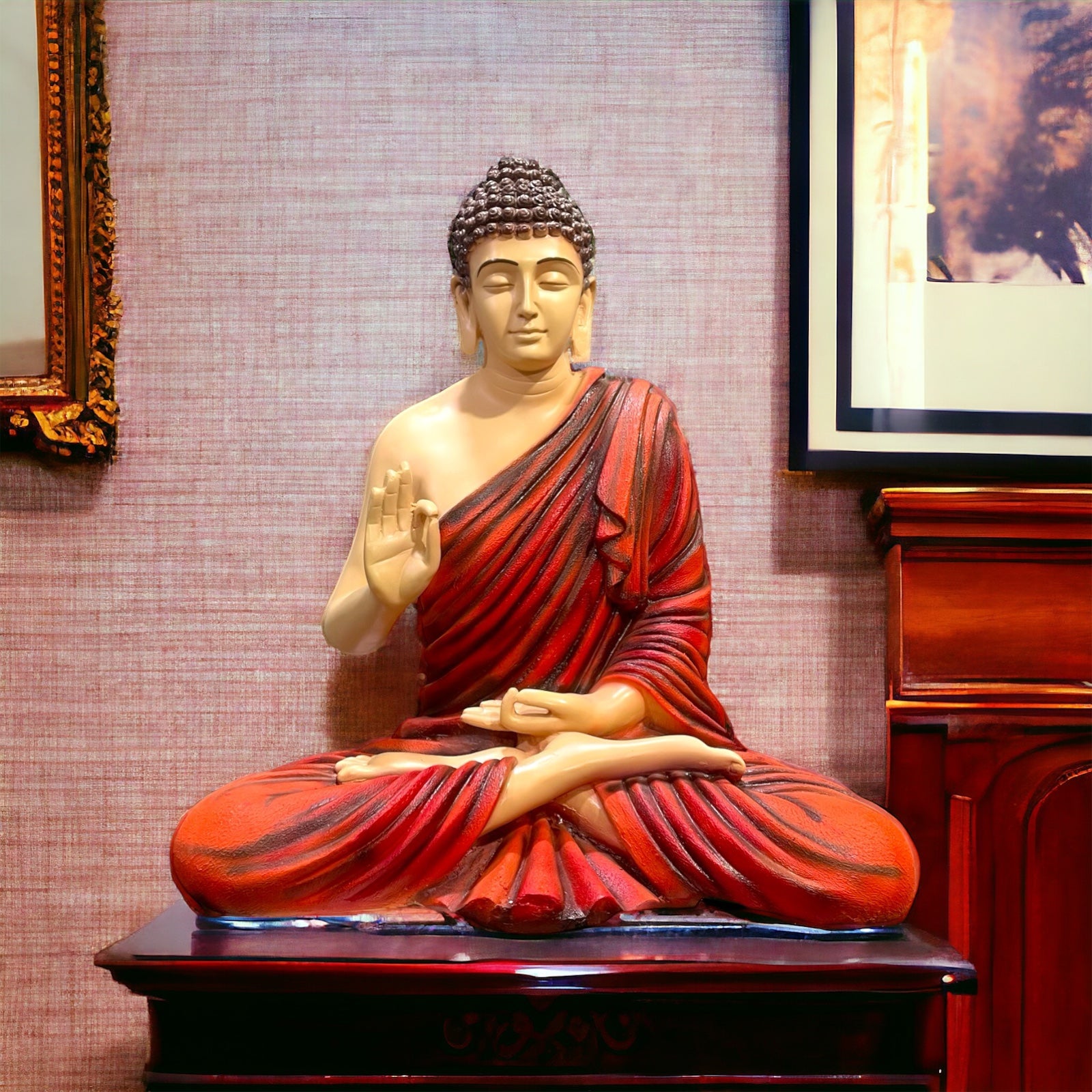 Handcrafted Meditating Buddha Statue Height 22 Inches