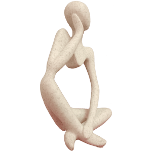 Creative Thinker Lady Sculpture Figurines Office Home Decor H- 25 cm