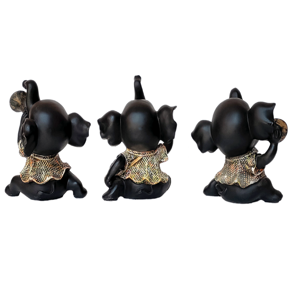 Set of three Musical Appu Resin Showpiece The Best Gift For Friends H – 21 cm