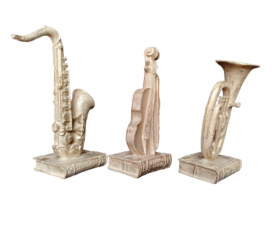 Musical Instruments Showpiece Polyresin for Home Décor Decoration Item H- 27cm