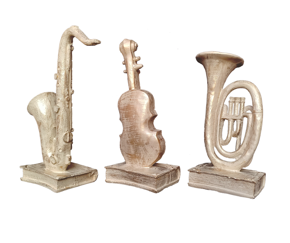 Musical Instruments Showpiece Polyresin for Home Décor Decoration Item H- 27cm