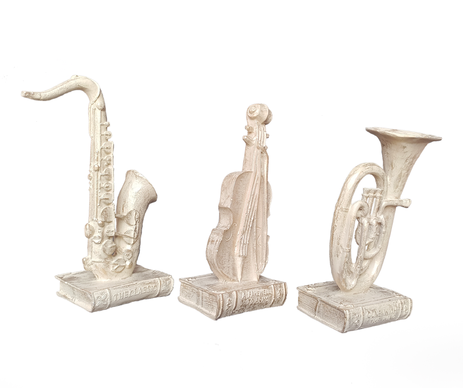 Musical Instruments Showpiece Polyresin for Home Décor Decoration Item H- 27cm