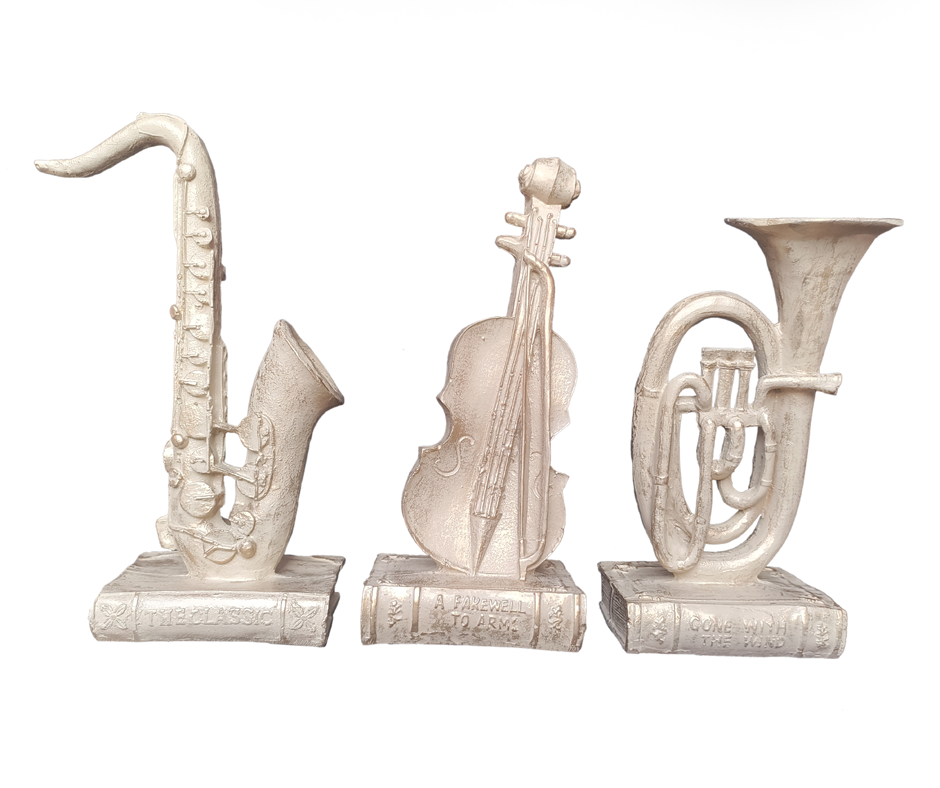 Musical Instruments Showpiece Polyresin for Home Décor Decoration Item H- 27cm
