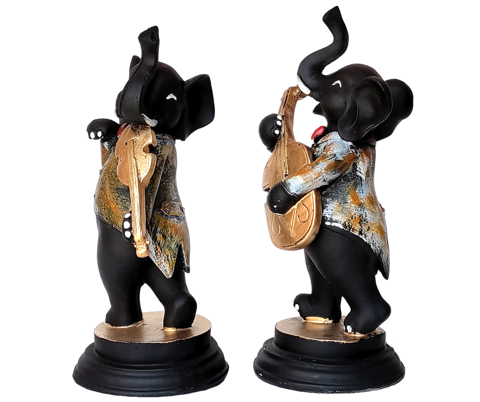 Pair of Appu Playing Violin and Gitar Decorative Best Gift H – 25 cm