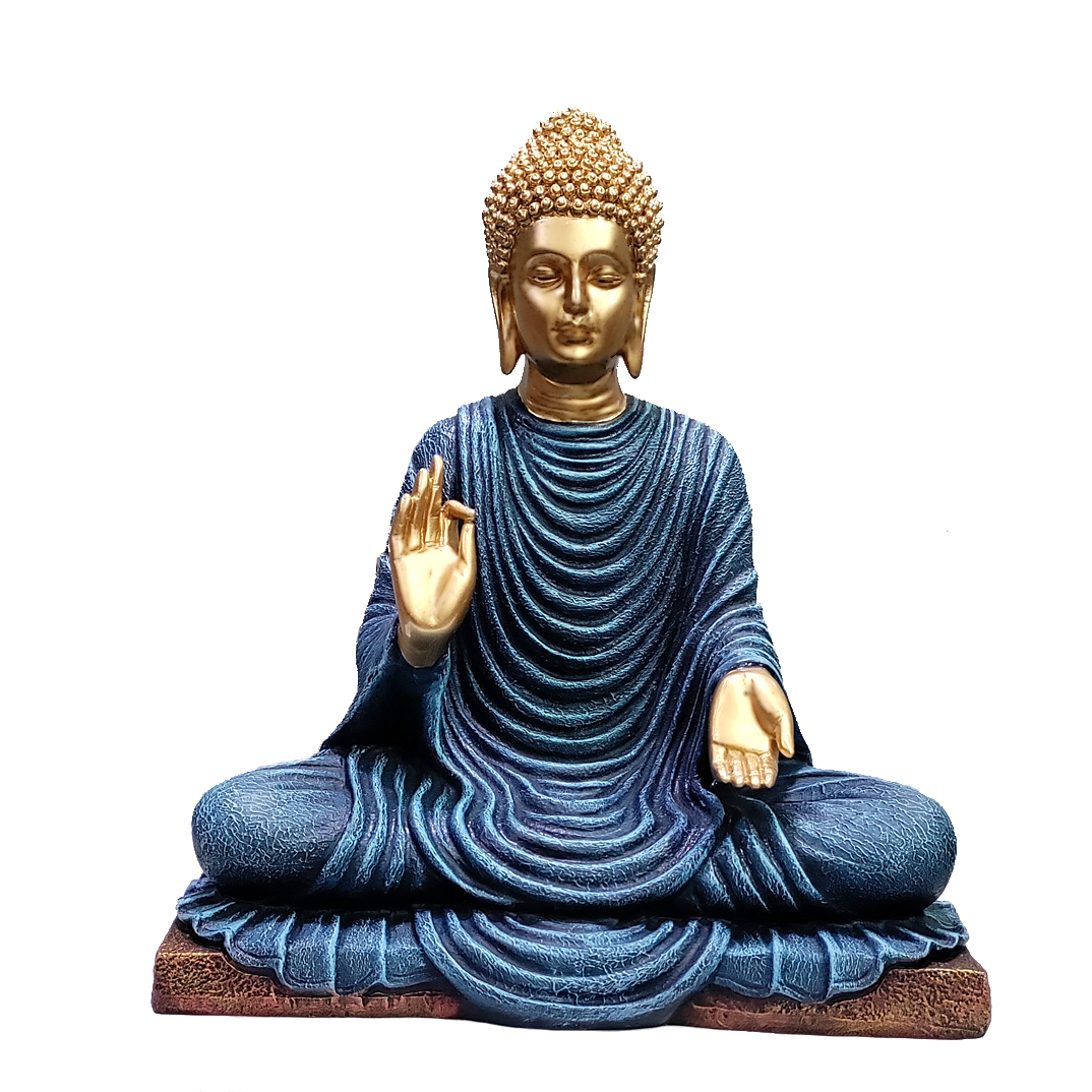 Meditating Lord Buddha Statue Murti Sculpture H- 37.5 cm