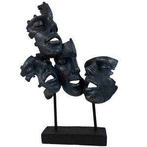 Lady Face Retro Statue Figurine Table Ascent H 42.5 cm