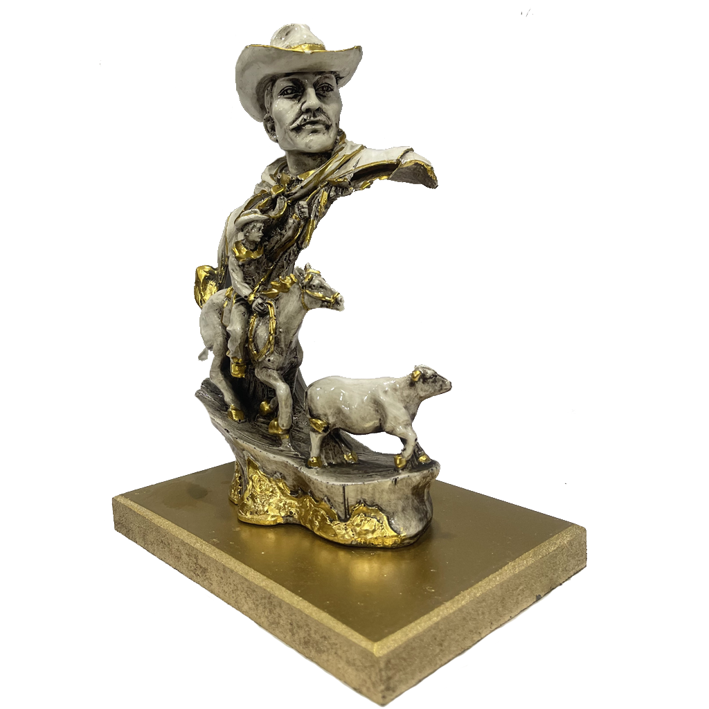 Abstract Man with Horse Statue Sculpture Figurine H- 23 cm