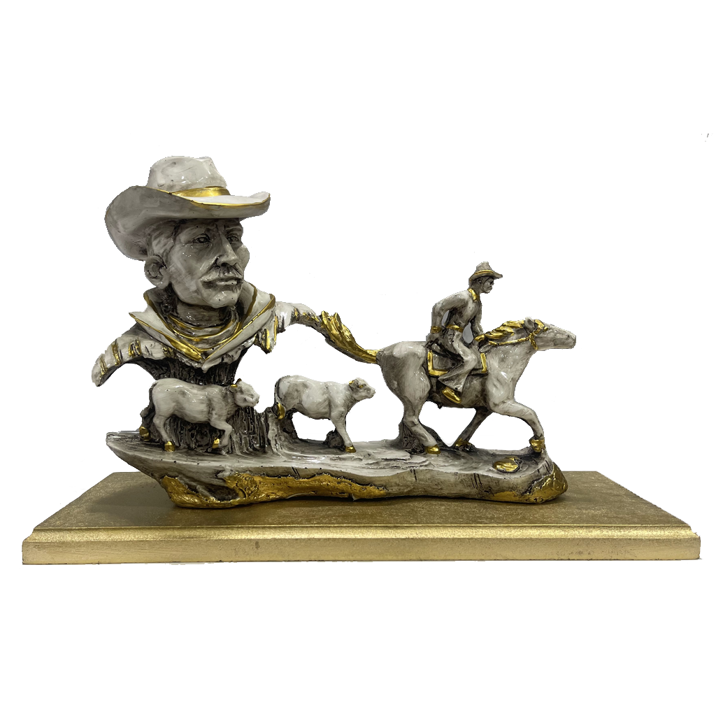 Abstract Man with Horse Table Decor ,H- 22 cm