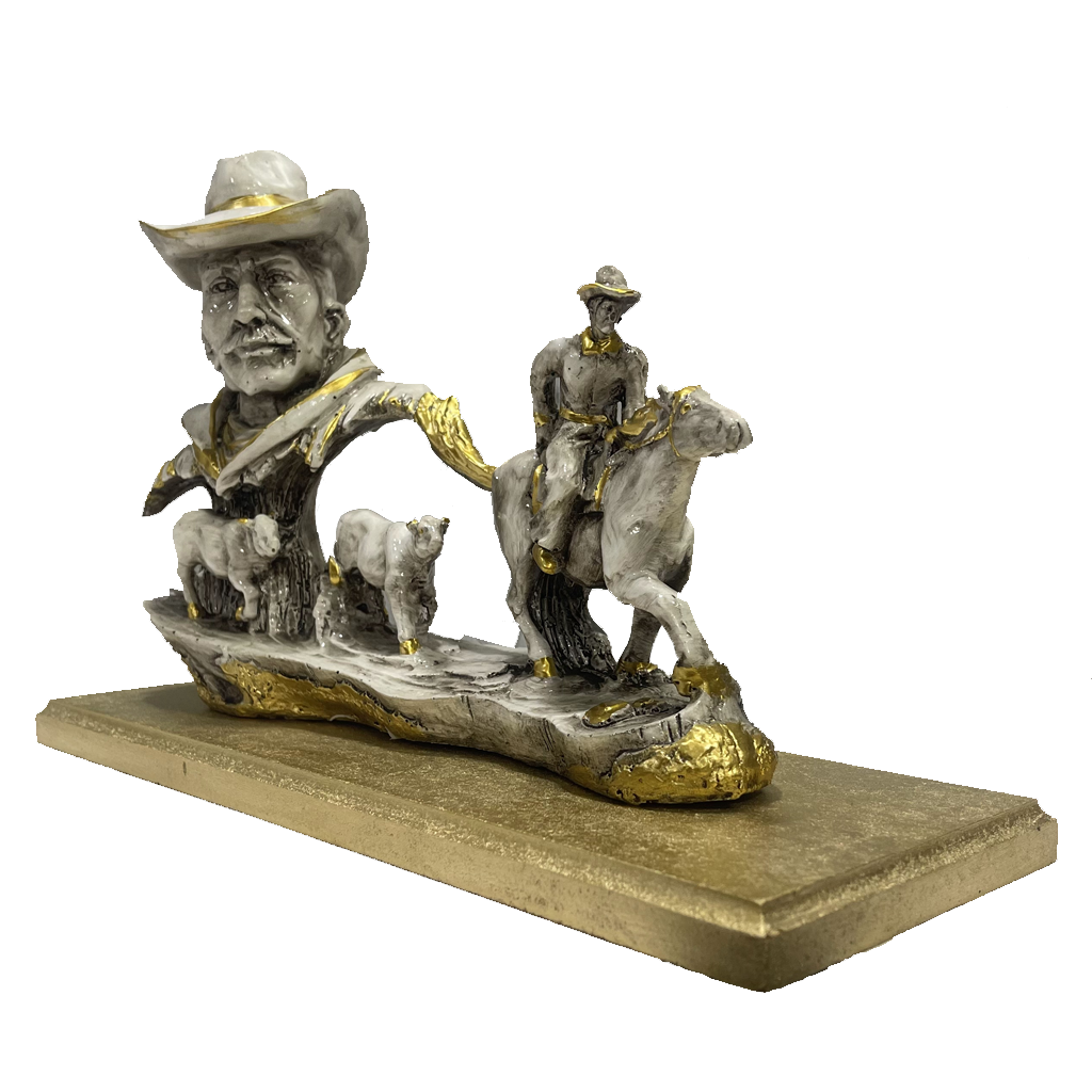 Abstract Man with Horse Table Decor ,H- 22 cm