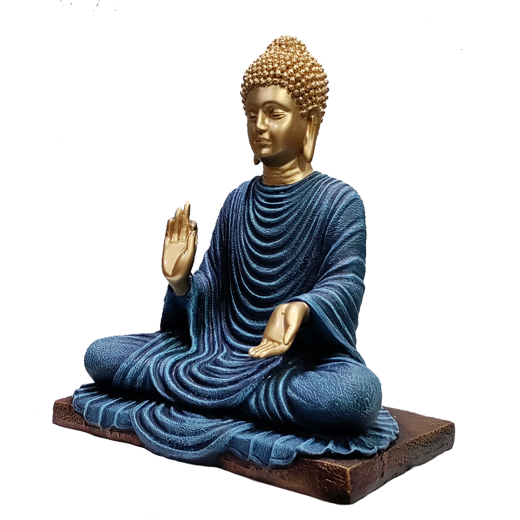 Meditating Lord Buddha Statue Murti Sculpture H- 37.5 cm