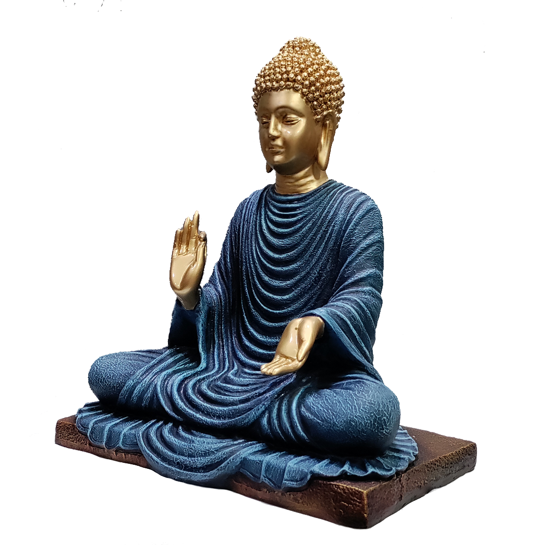 Meditating Lord Buddha Statue Murti Sculpture H- 37.5 cm