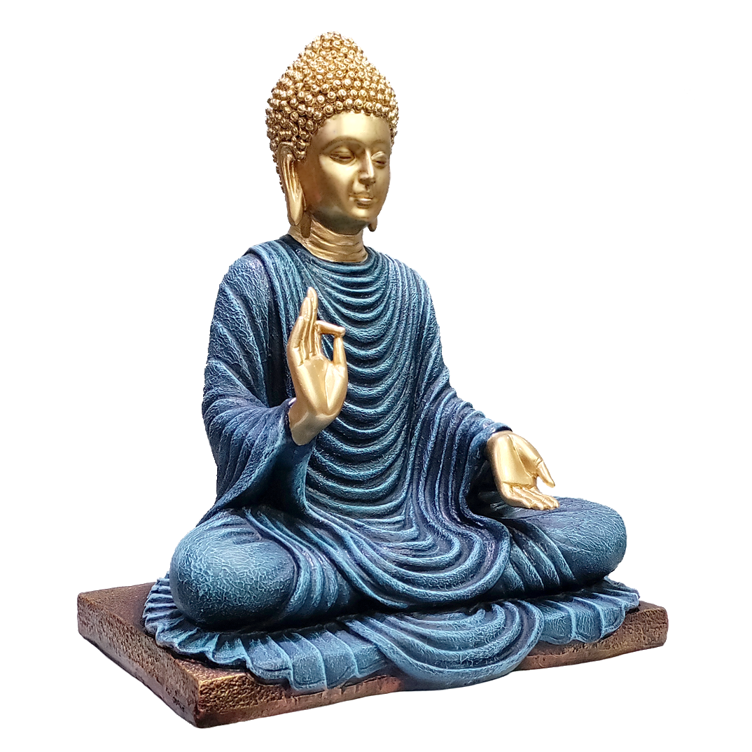 Meditating Lord Buddha Statue Murti Sculpture H- 37.5 cm