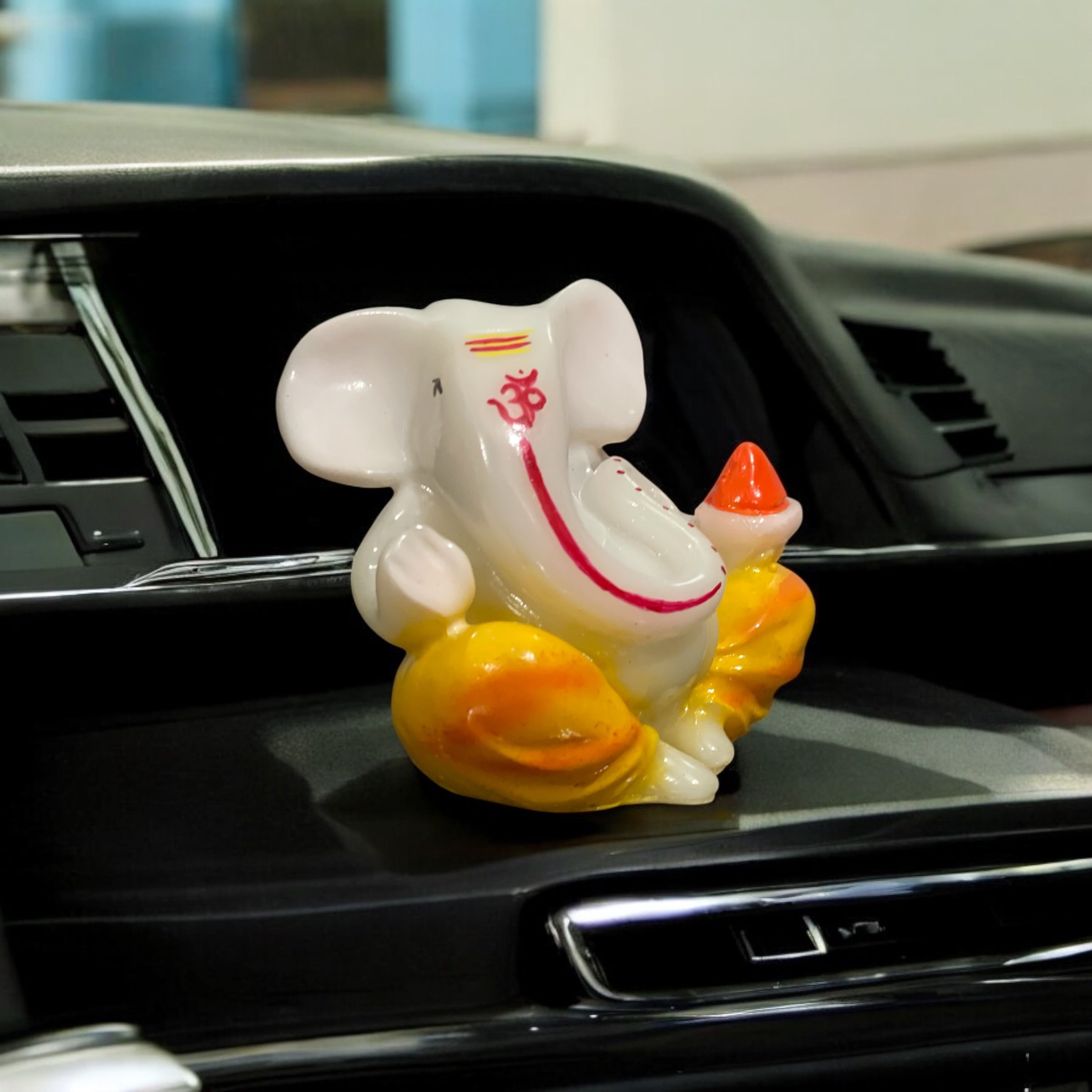 Lord Ganesh Idol For Car Dashboard Idol Gifting Office Puja Decor Height 6.5 cm