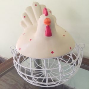 Rooster Hen Basket For 40 Eggs Capacity