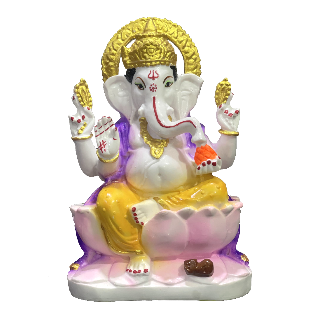 Laxmi Ganesh Murti Marble Look for Diwali Pujan Made in India H – 22 cm