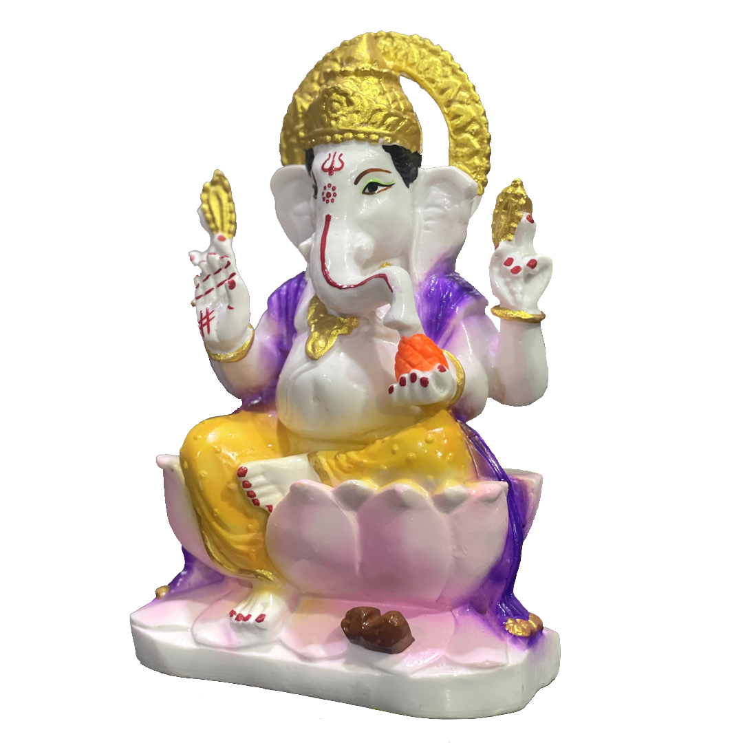 Laxmi Ganesh Murti Marble Look for Diwali Pujan Made in India H – 22 cm