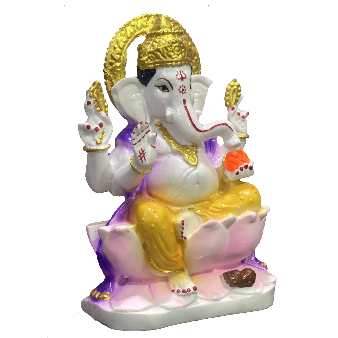 Laxmi Ganesh Murti Marble Look for Diwali Pujan Made in India H – 22 cm