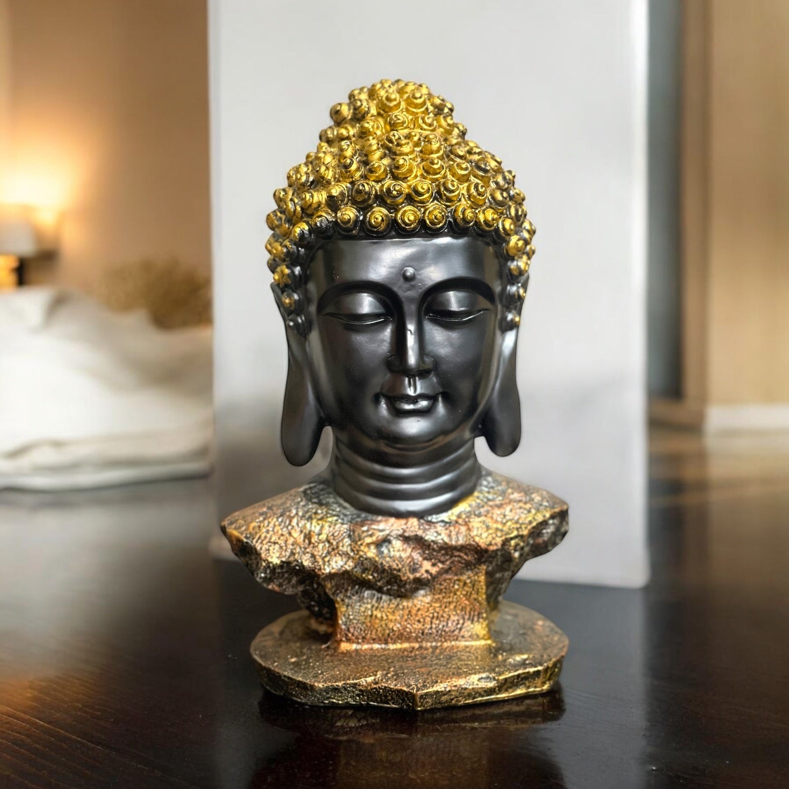 Buddha Bust Statue Buddha Head Showpieces for Home Office Decor Height 42 cm