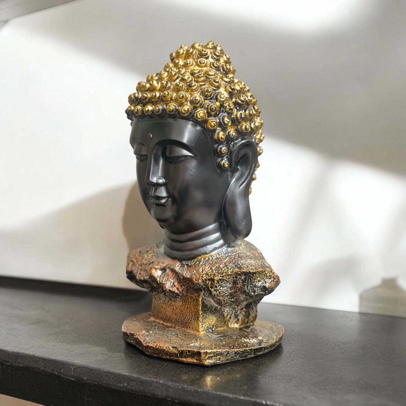Buddha Bust Statue Buddha Head Showpieces for Home Office Decor Height 42 cm