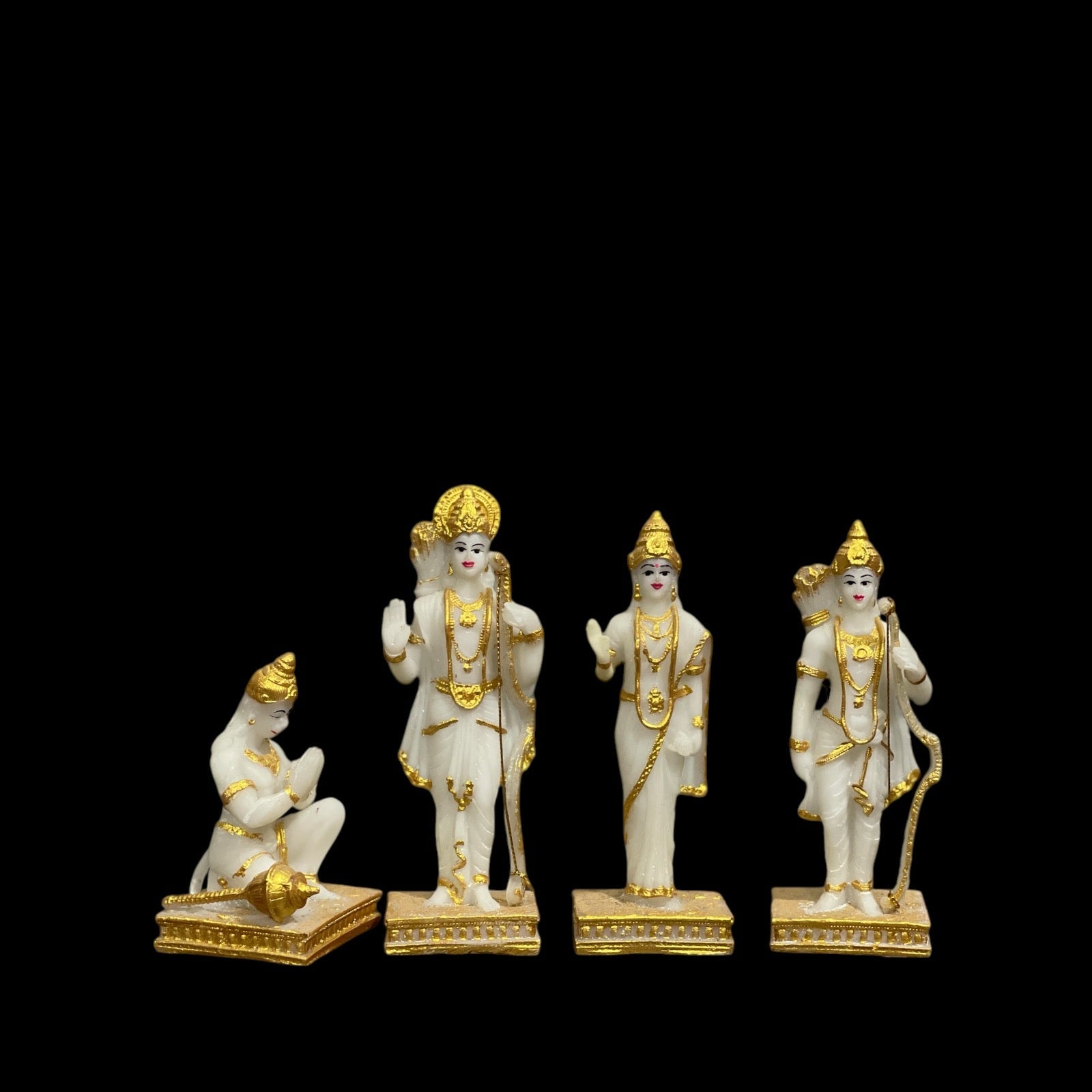 Lord Ram Darbar Idol Showpiece Statue Puja Diwali Decoration Items, H - 15 cm