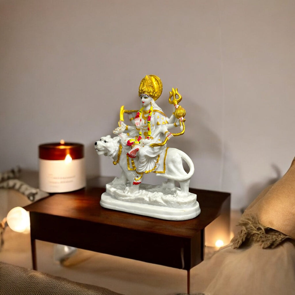 Ma Sherawali Durga Ji Mata Ji Marble Look Idol Murti 1.5 ft – H 45 cm