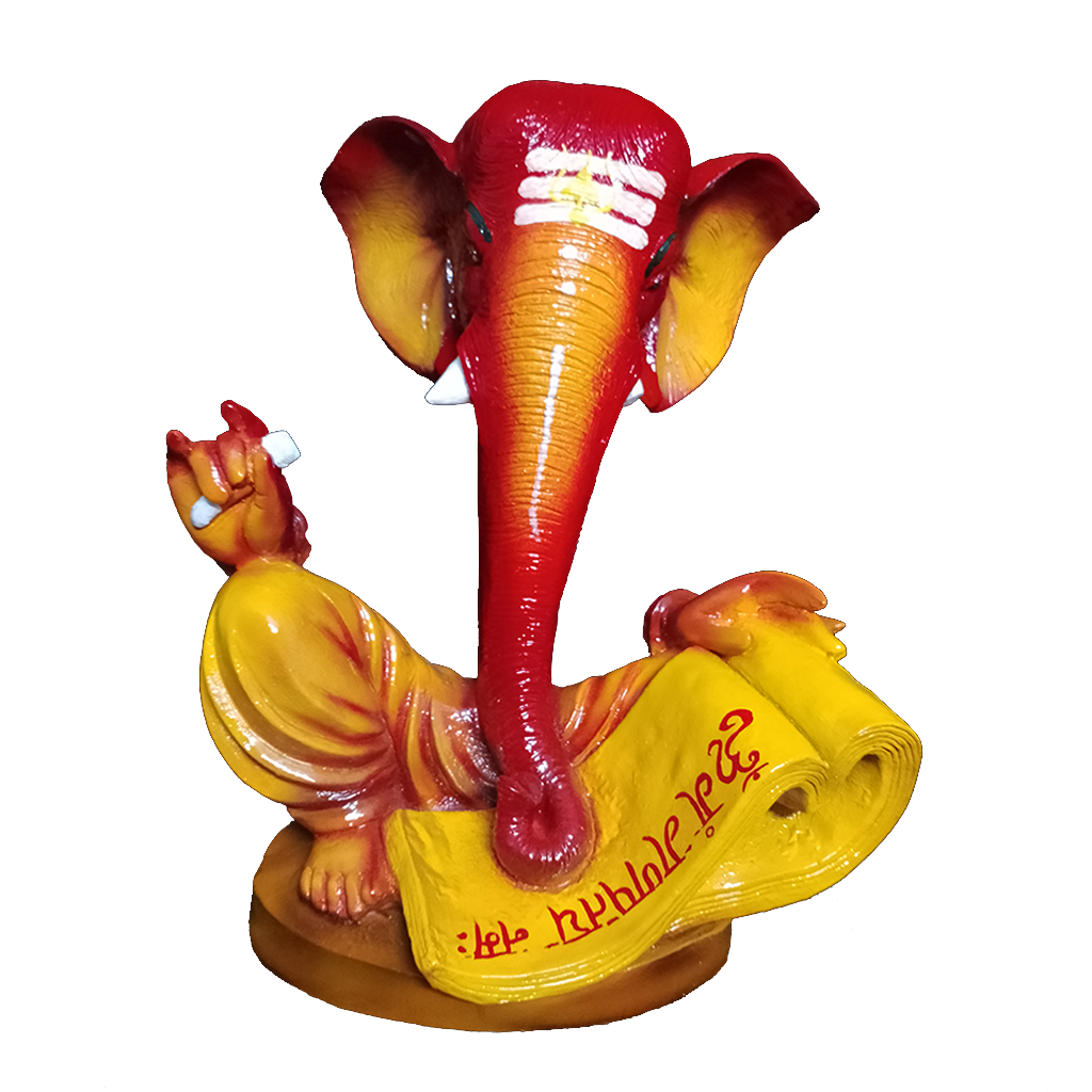Ganesh Antique Idol Home Decor Ganesh Writing Shubh Labh Murti H – 29.5 Cm