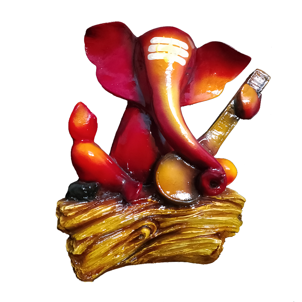 Ganesh Antique Idol Home Decor Ganesh Playing Veena Statue H – 37 cm