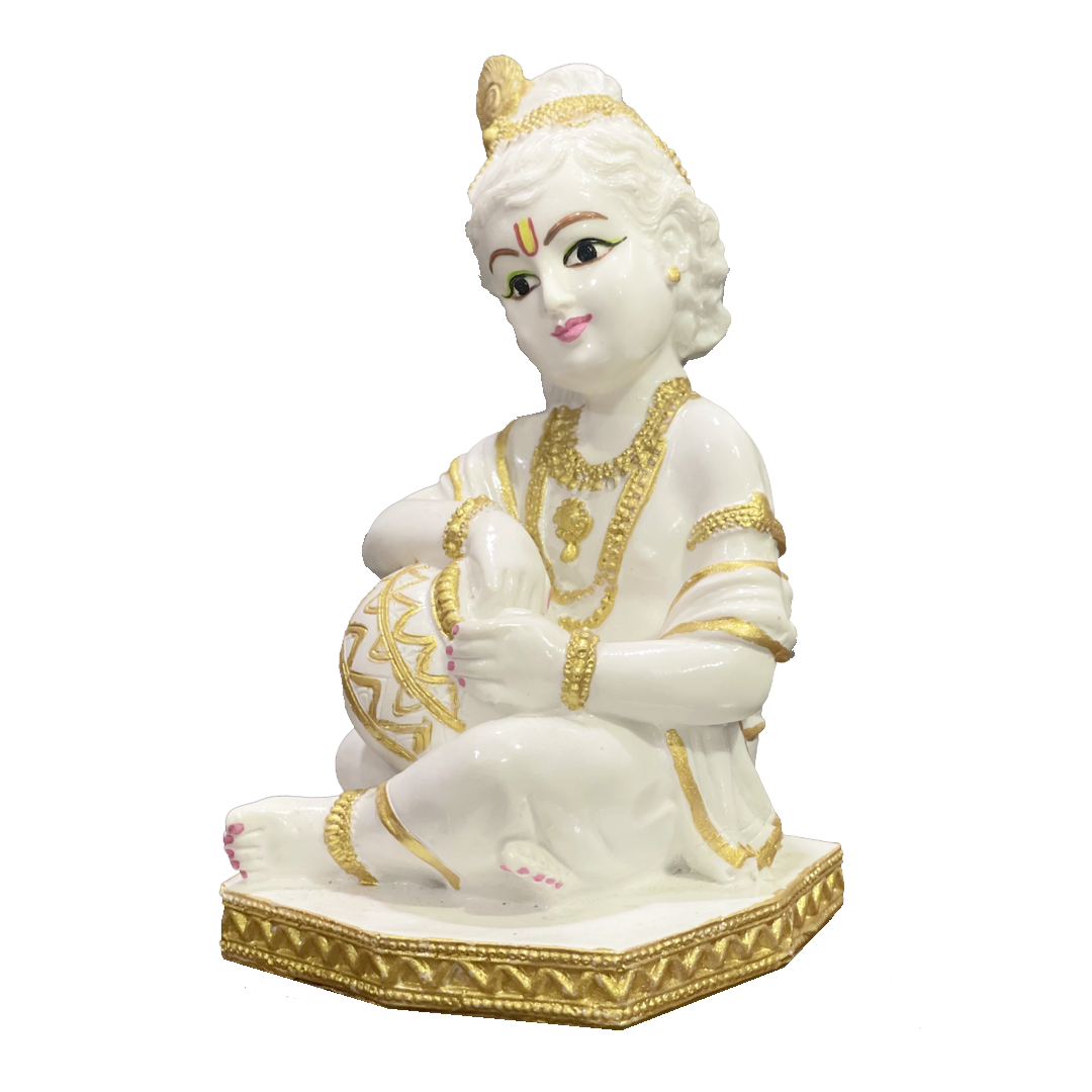 Marble Makhanchor Krishan Statue , Height -18 cm