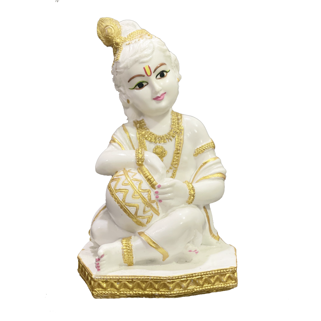 Marble Makhanchor Krishan Statue , Height -18 cm