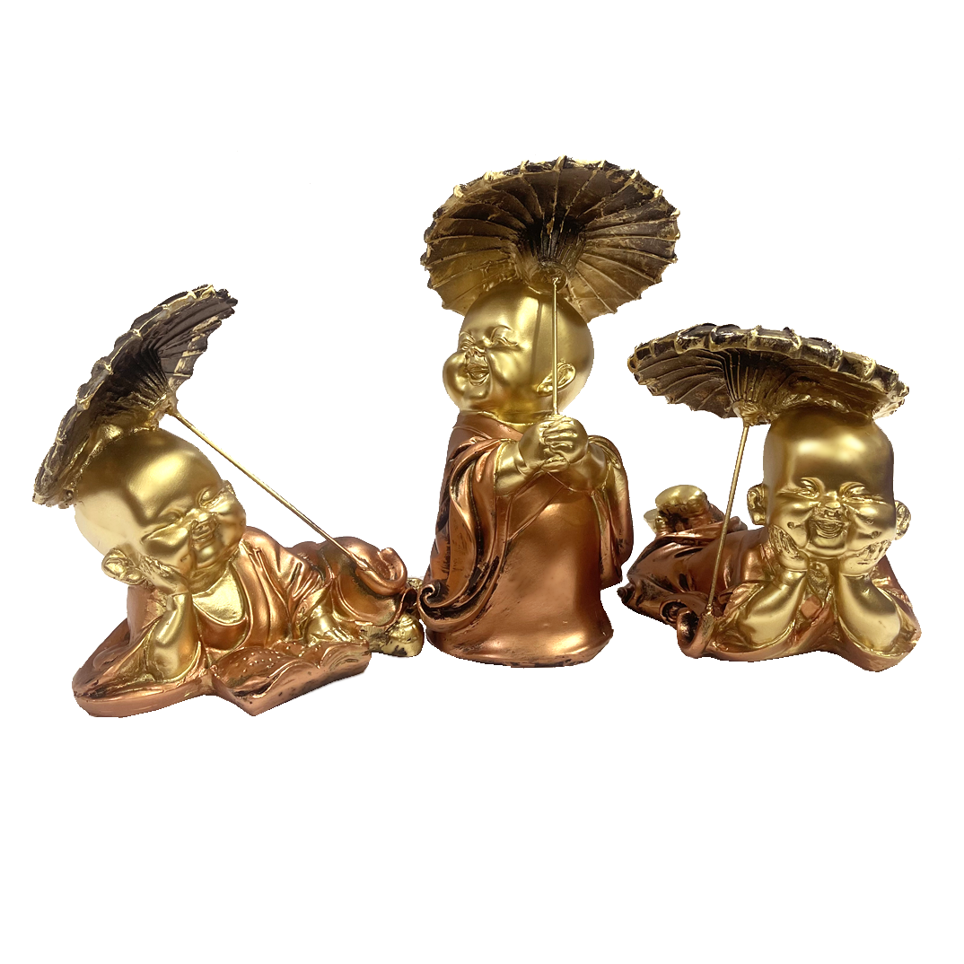 Beautiful Baby Monk showpiece figurine The Best Gift For Baby Shower Set of 3 Baby Monk H- 21.5 cm