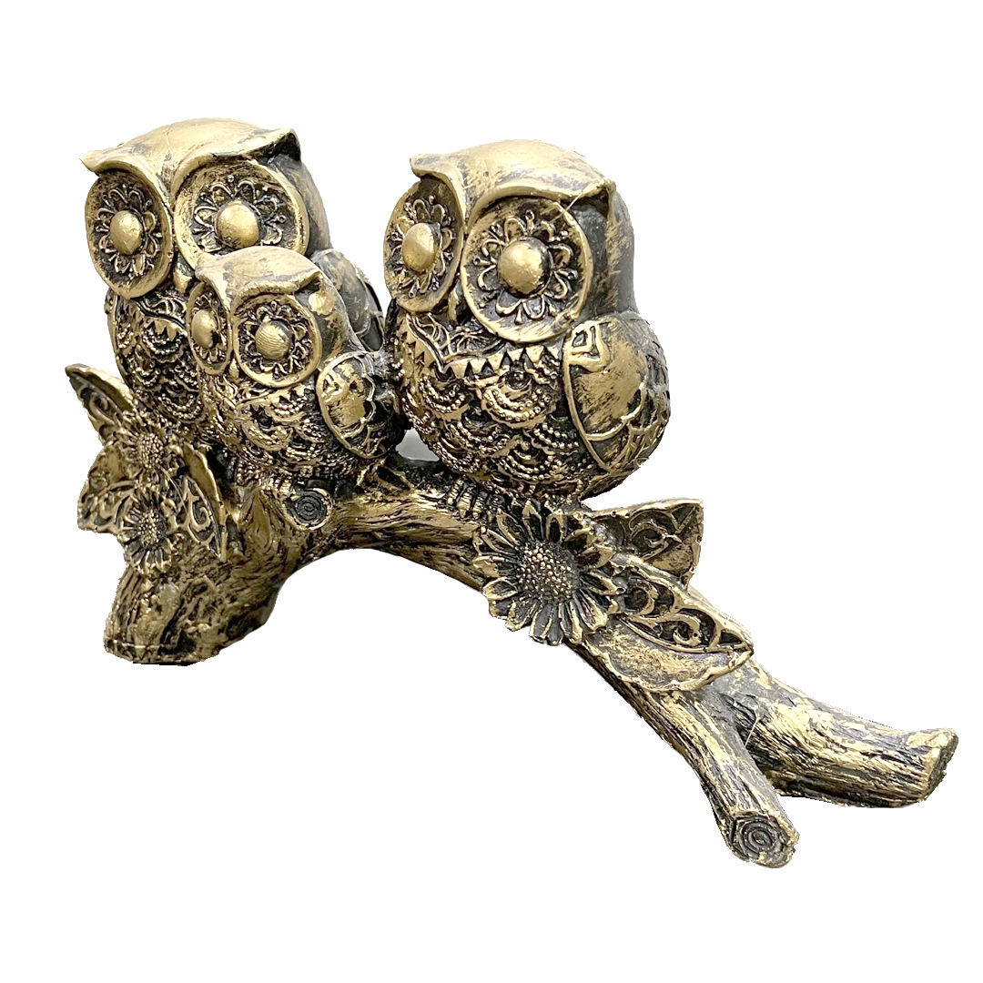 Owl Statue, Idol, Figurine, Showpiece for Money, Wealth, Good-Luck & Wisdom H- 15 cm