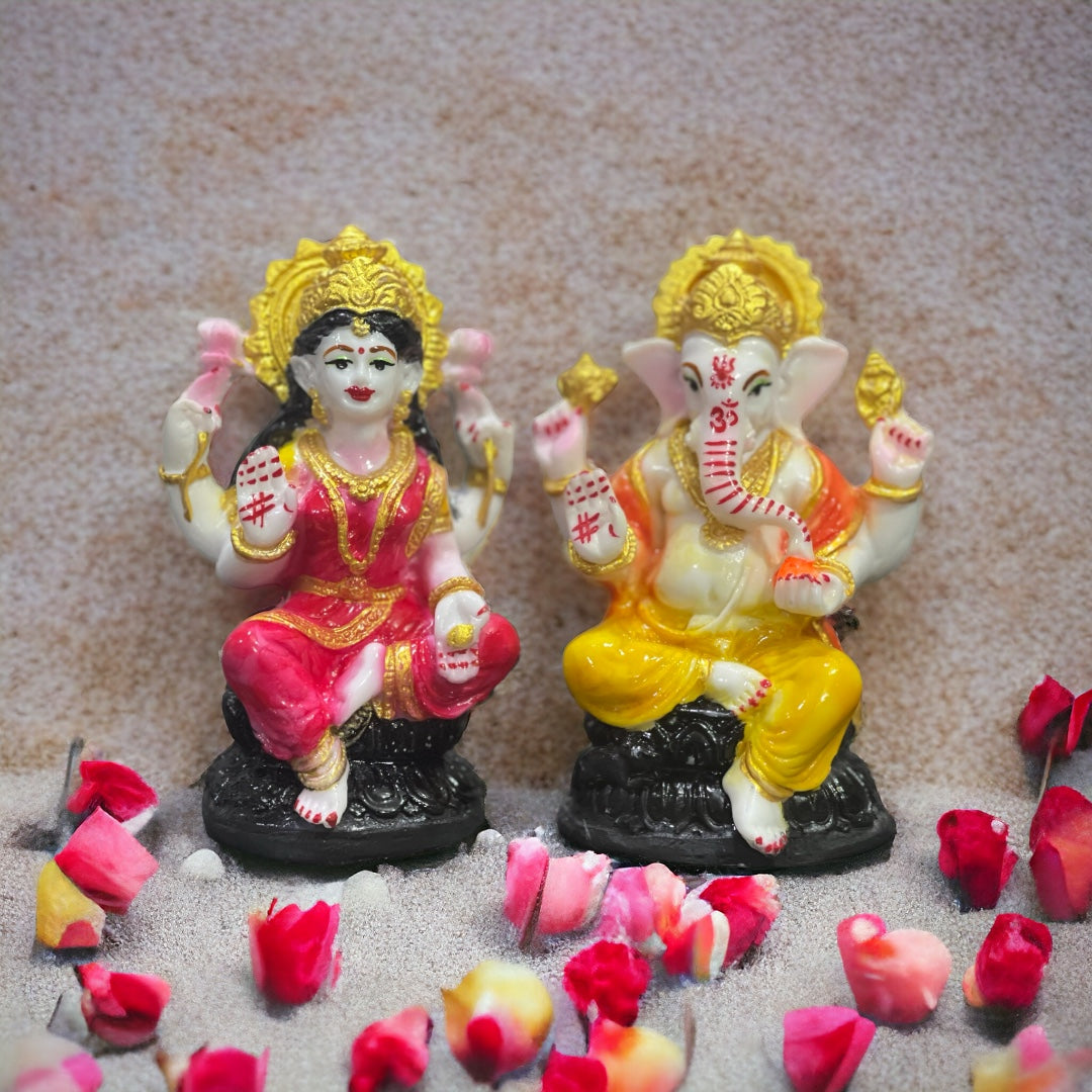 Lord Laxmi Ganesh Murti Idol Best for Office Home Puja  H 10.5 cm