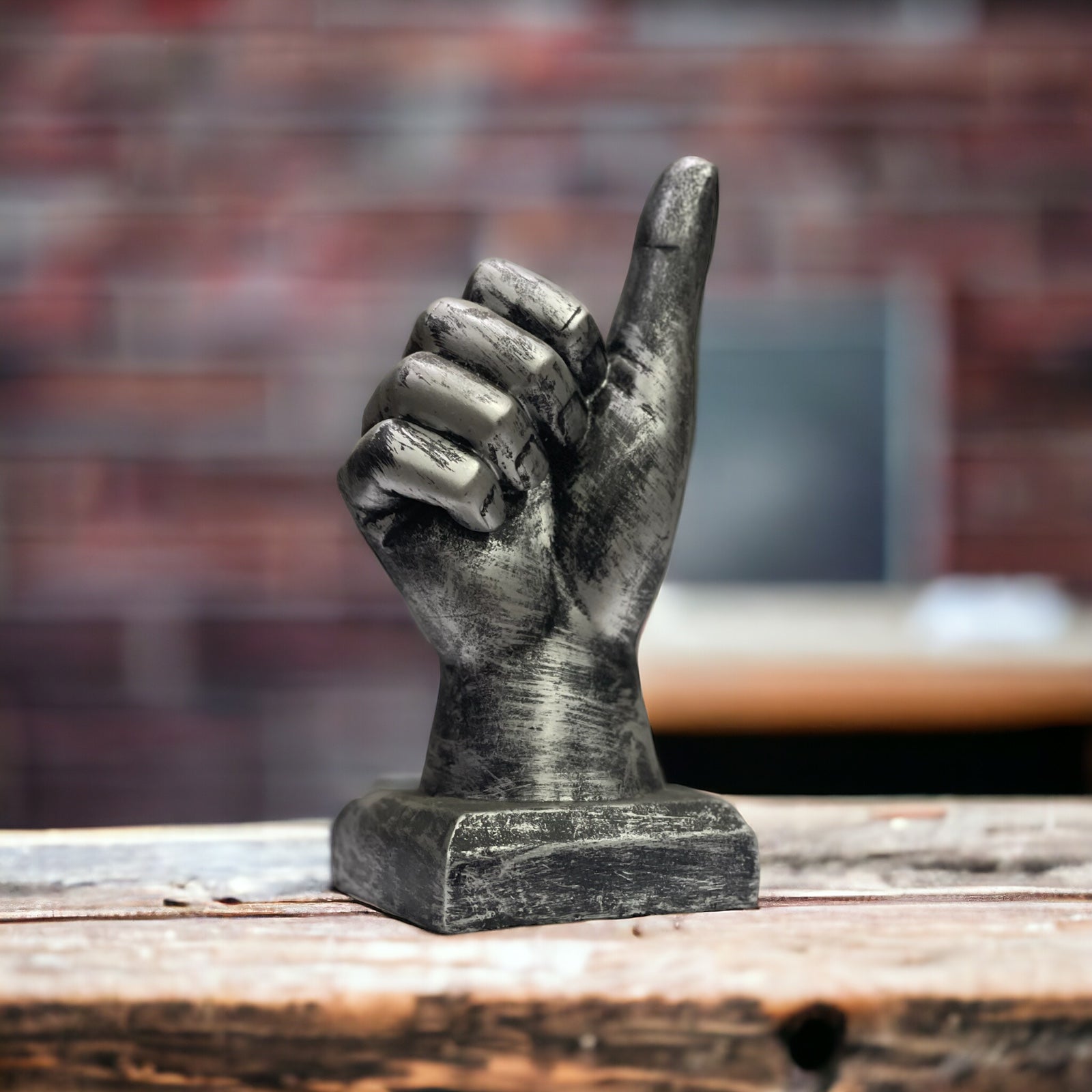 Thumbs Up Hand Resin Statue for Home Office Decor H 18 cm