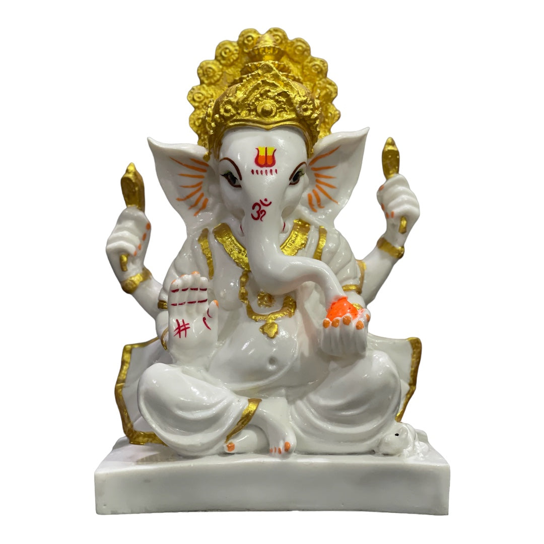 Ganesha Marble Statue Best Gift For Grah Pravesh, H-23 cm