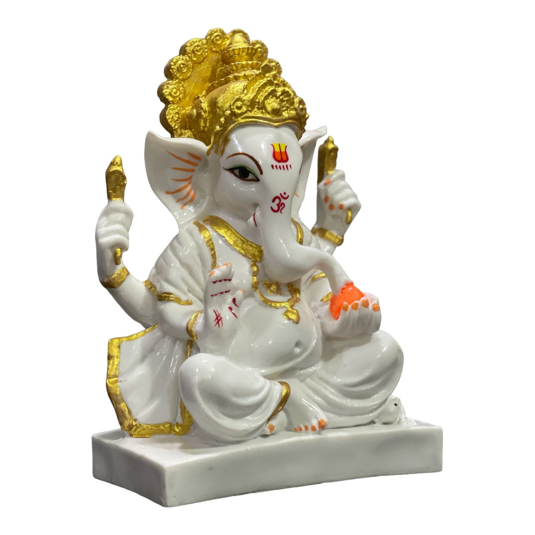 Ganesha Marble Statue Best Gift For Grah Pravesh, H-23 cm