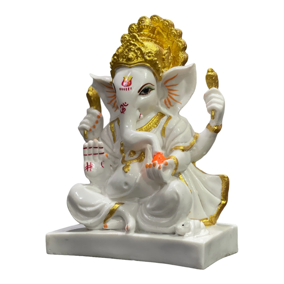 Ganesha Marble Statue Best Gift For Grah Pravesh, H-23 cm