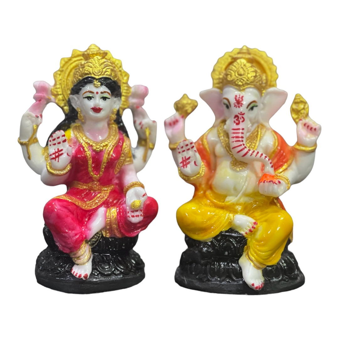 Lord Laxmi Ganesh Murti Idol Best for Office Home Puja  H 10.5 cm