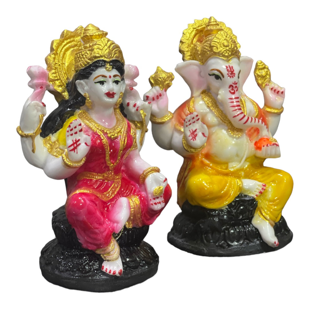 Lord Laxmi Ganesh Murti Idol Best for Office Home Puja  H 10.5 cm