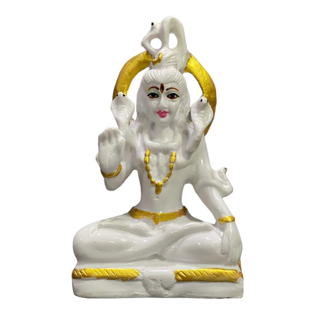 Shiva Samadhi Gift Idol Murti Marble Ashirvad Mudra Shiva Statue H – 15 cm