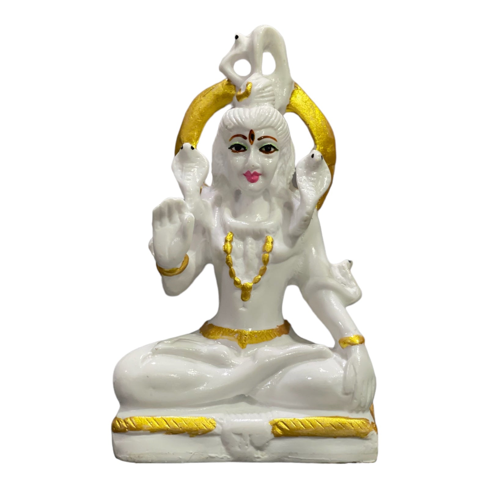 Shiva Samadhi Gift Idol Murti Marble Ashirvad Mudra Shiva Statue H – 15 cm
