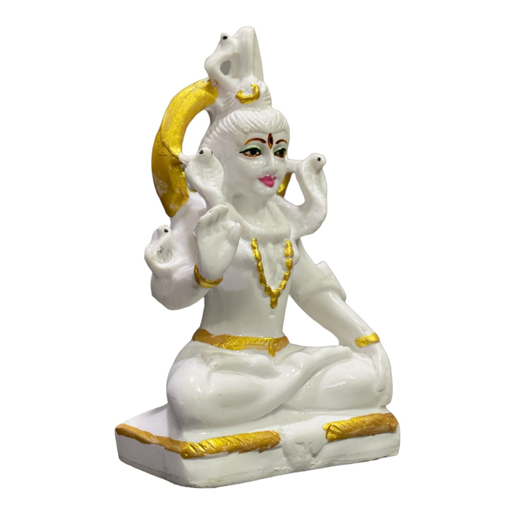 Shiva Samadhi Gift Idol Murti Marble Ashirvad Mudra Shiva Statue H – 15 cm