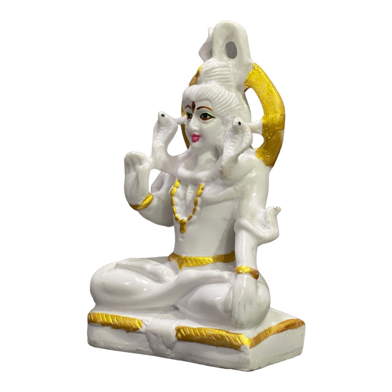 Shiva Samadhi Gift Idol Murti Marble Ashirvad Mudra Shiva Statue H – 15 cm